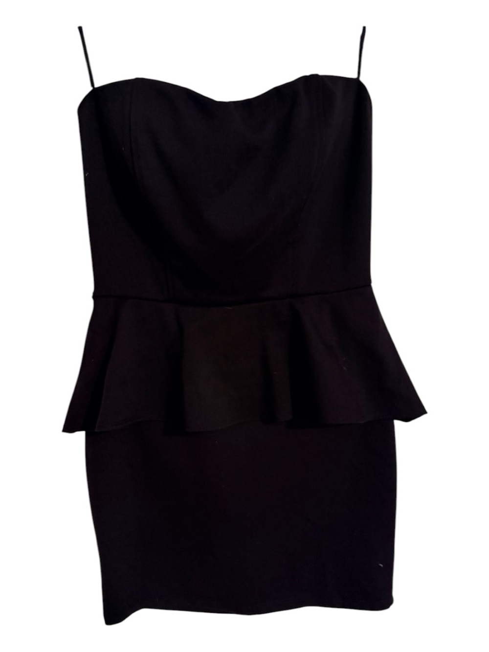 Guess Y2K Strapless Peplum Black mini Dress - Picture 3 of 6